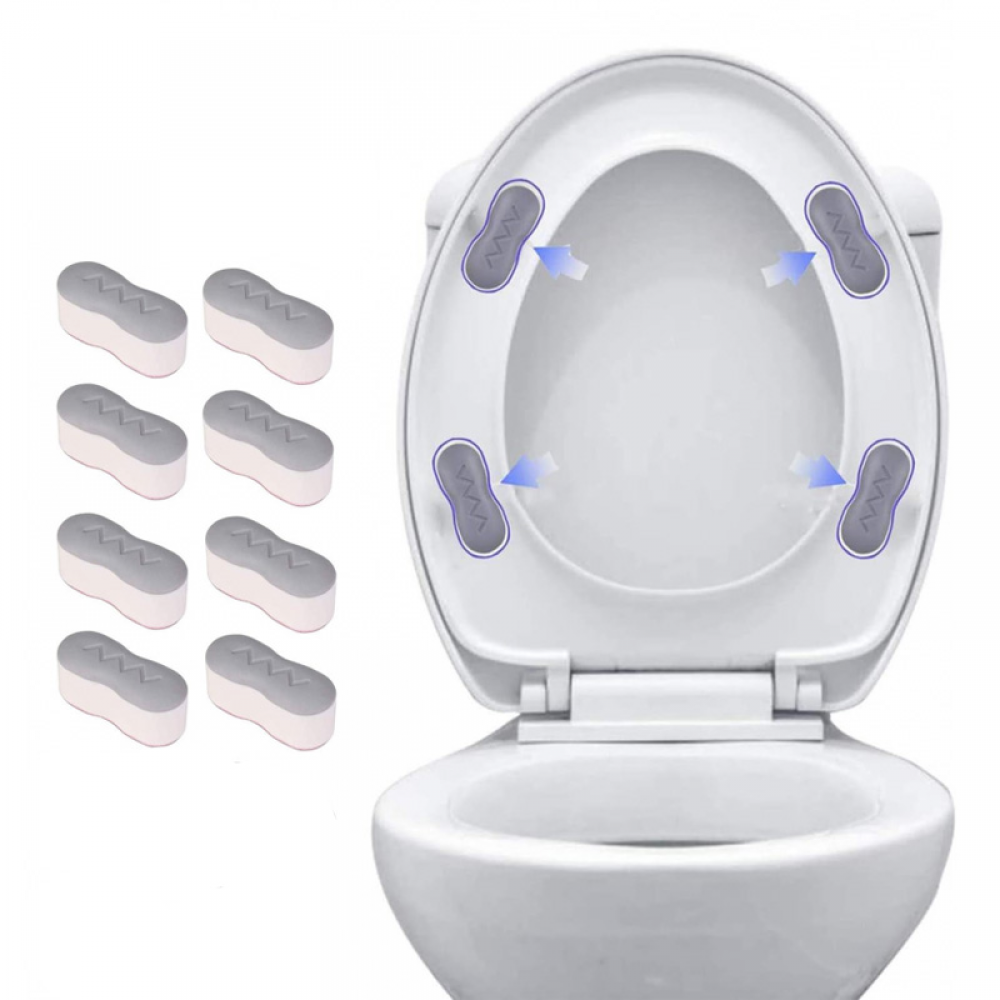 8 samoprzylepnych podpórek pod deskę sedesową, mocowanie deski sedesowej, gumowe podpórki pod deskę sedesową, 4,5*1,8*2,5 cm