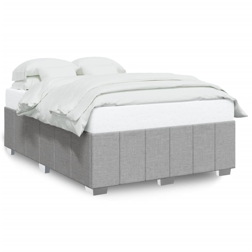 Maison Exclusive - Cadre de lit sans matelas gris clair 160x200 cm tissu - 2