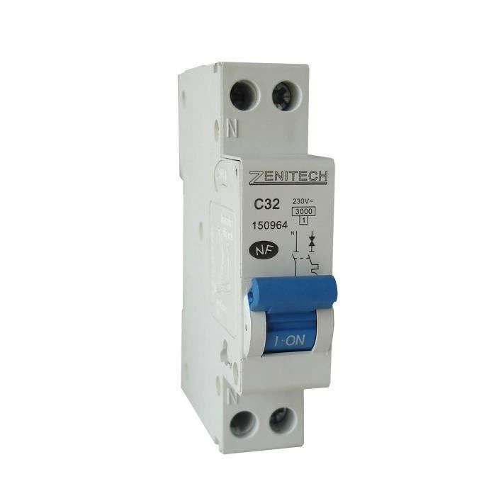 Disjoncteur 32A PH/N - NF - Zenitech - 5