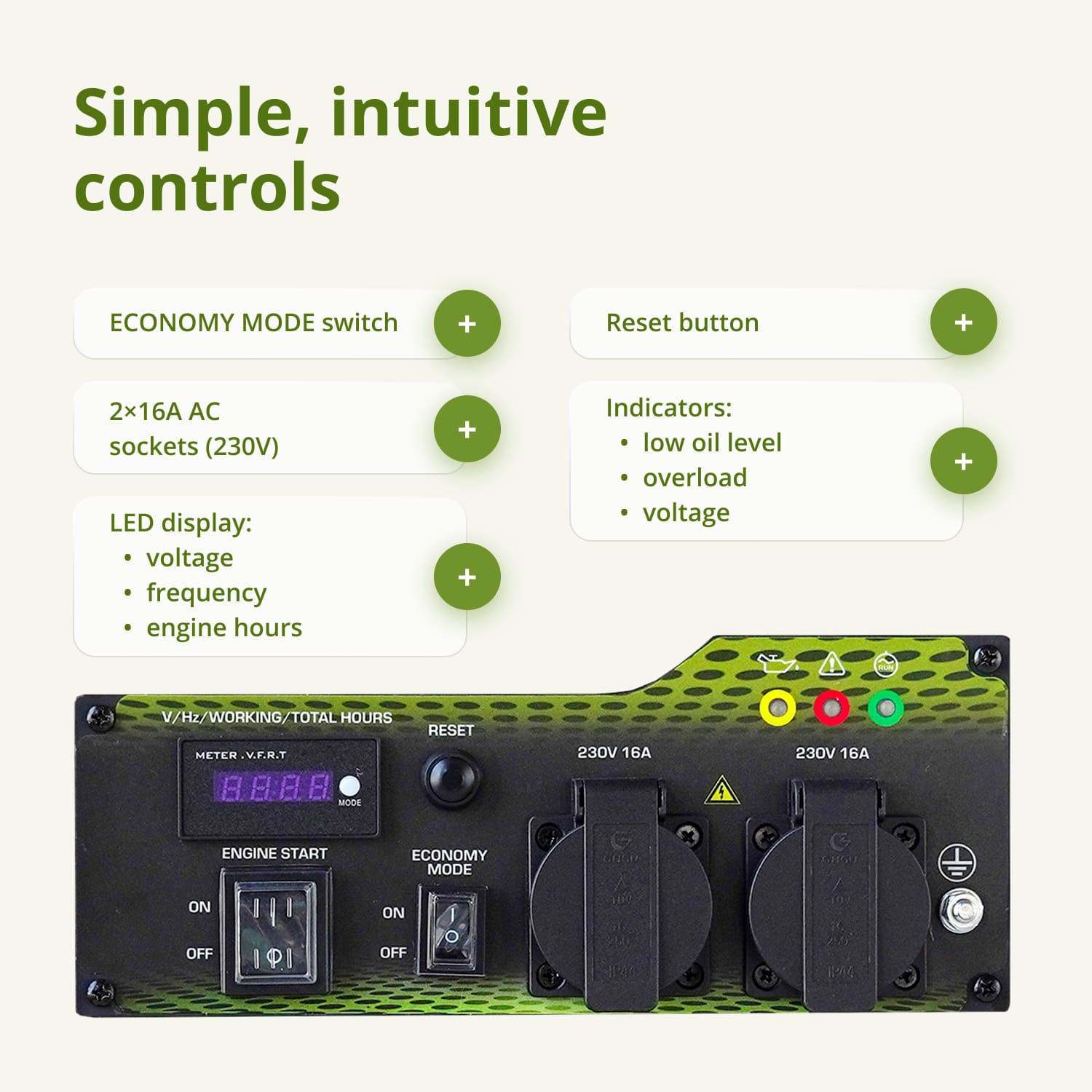 Gerador inversor Könner & Söhnen KSB 35i, máx. potência 3500W - 5