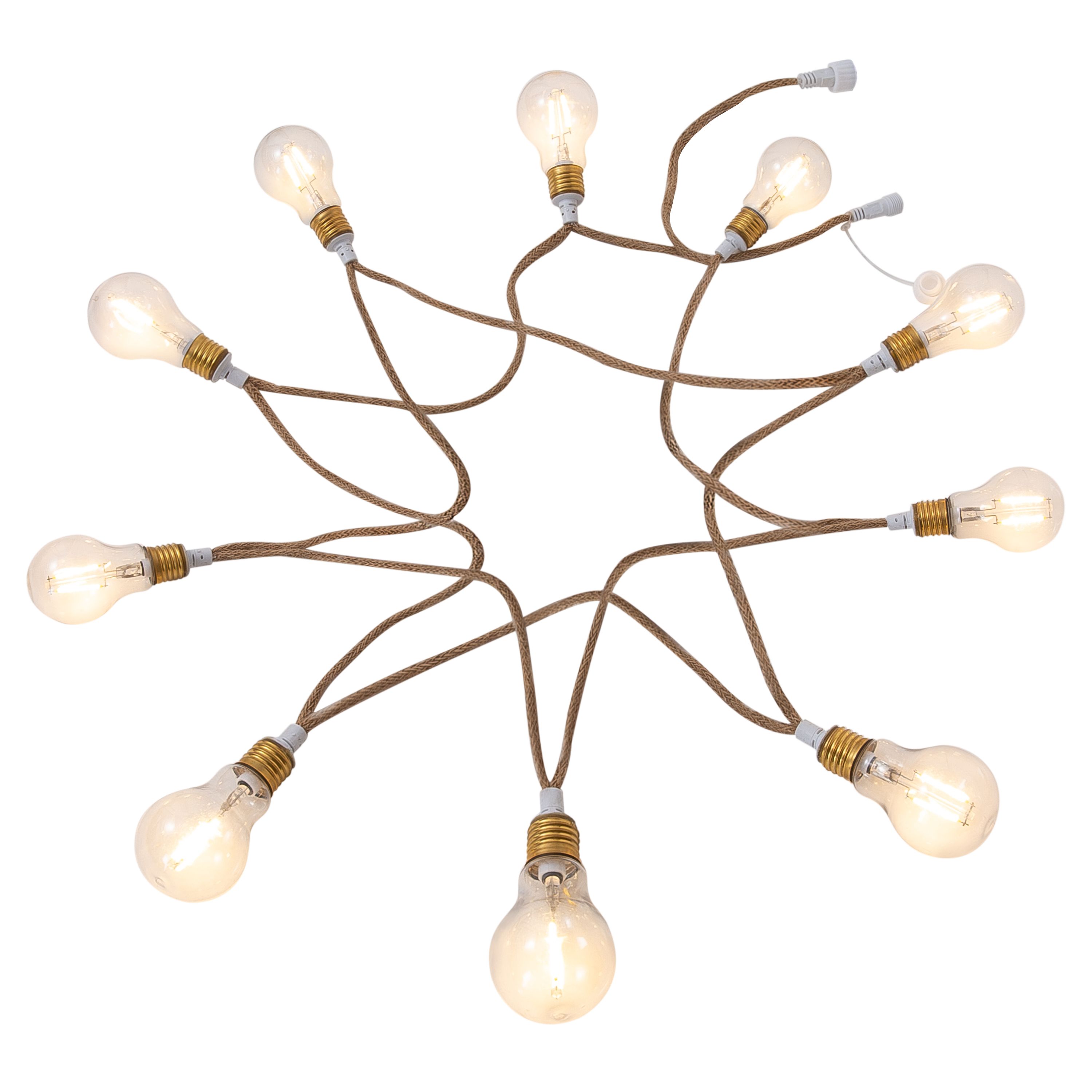 INSPIRE - Guirlanda exterior 5M MINTA - 10 lâmpadas LED integradas - regulável com controle remoto - Corda dourada - 6