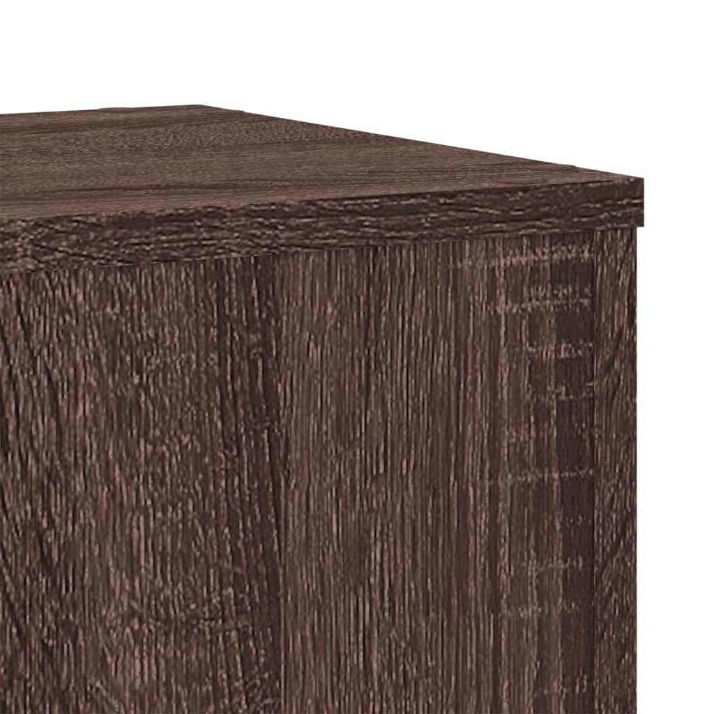 Supports pour plantes 2 pcs chêne marron bois d'ingénierie - 8