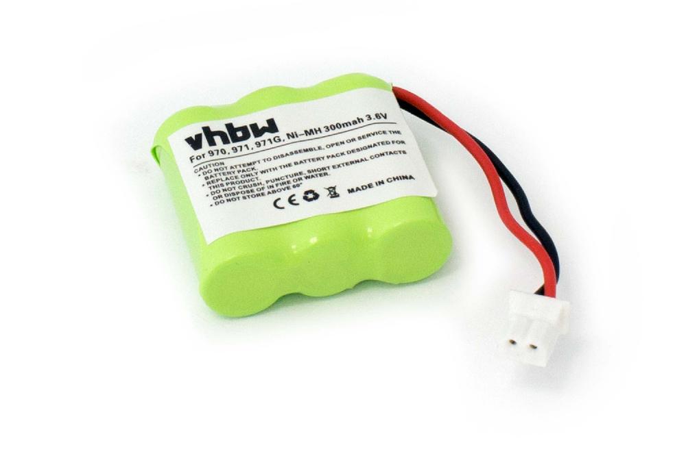Vhbw 2x Batterie Ricaricabili Per Telefono Fisso Panasonic Panafone KX-T991DL – 300mAh, 3,6V, NiMH, Sostituisce T427 E 30AAAM3BMX - 4