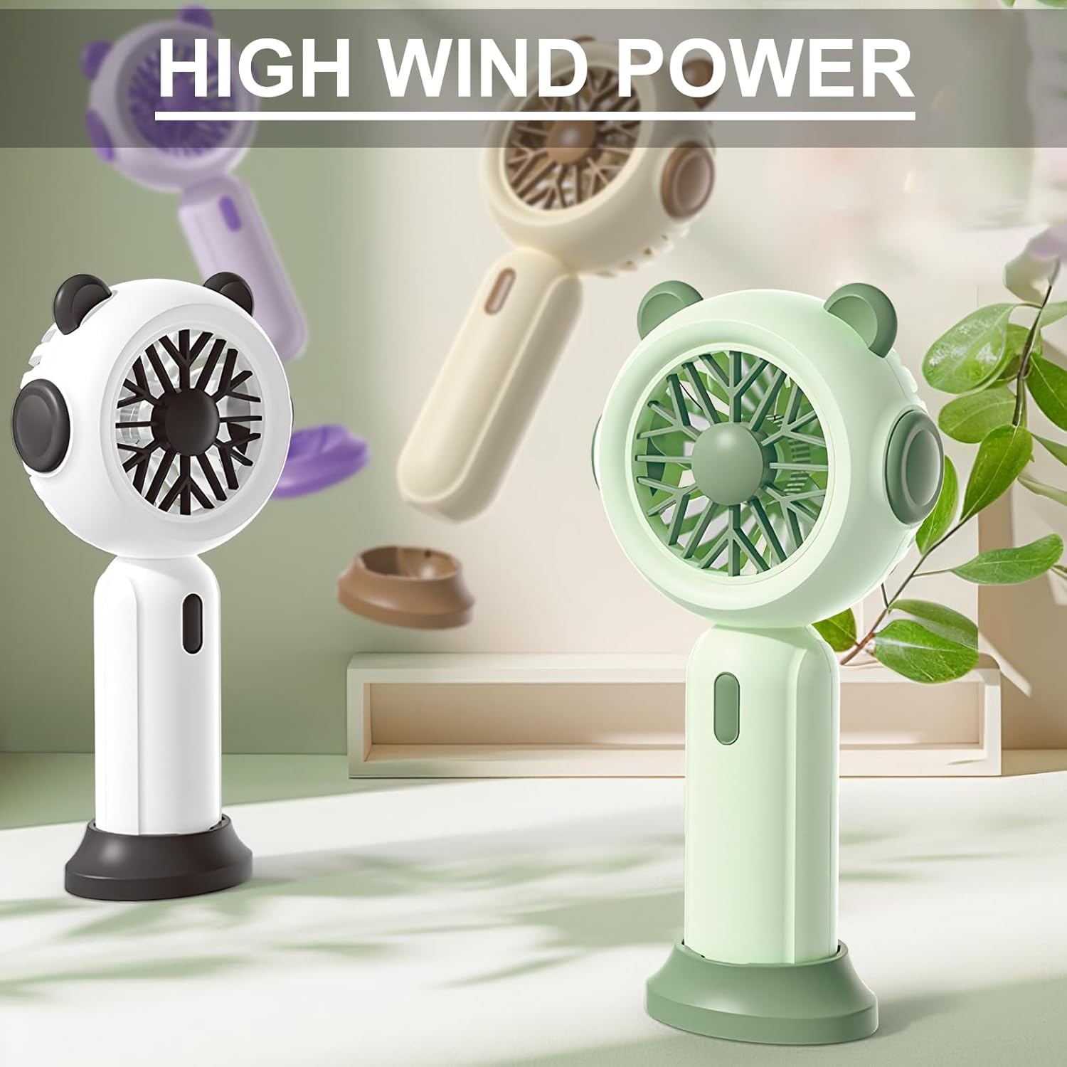 Ventilateur Portable USB Rechargeable - Mini Ventilateur De Poche - 87x27x170mm - Alimentation Par Câble USB