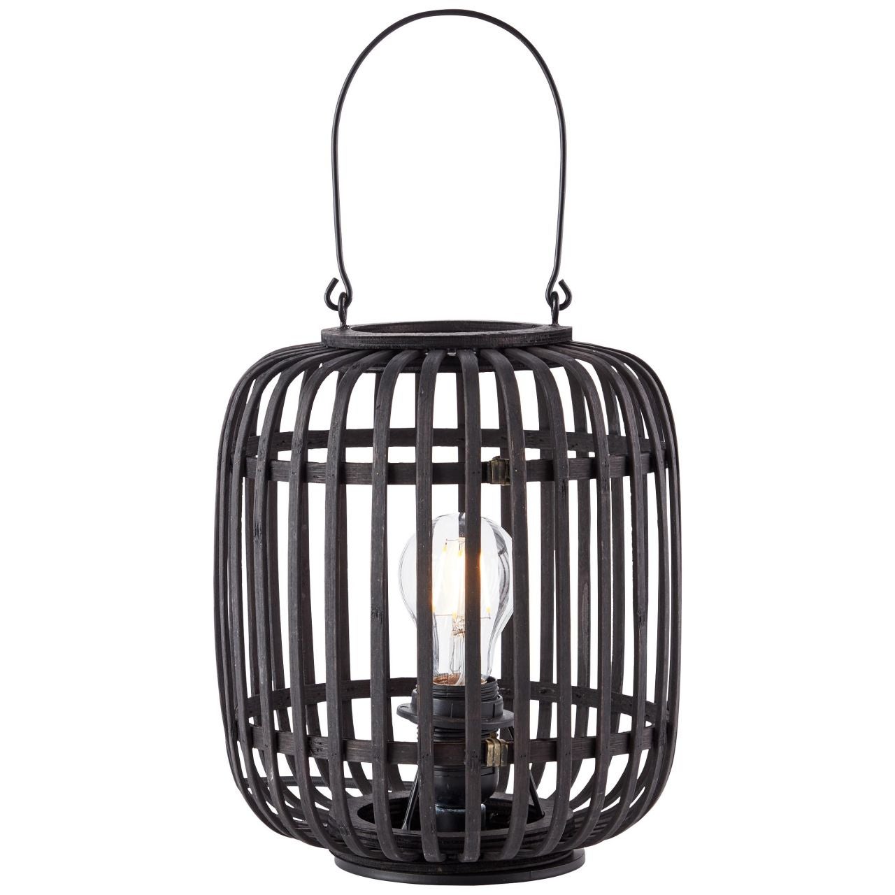 Brilliant Woodbridge LED lampa sufitowa 25x25cm drewno/czarny, drewno/metal/plastik, 1x wbudowana dioda LED, 18 W, (strumień świetlny: 1600lm, barwa ś