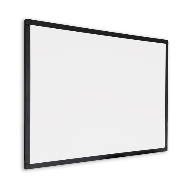 Lavagna bianca con cornice nera - magnetica - 100x150 cm