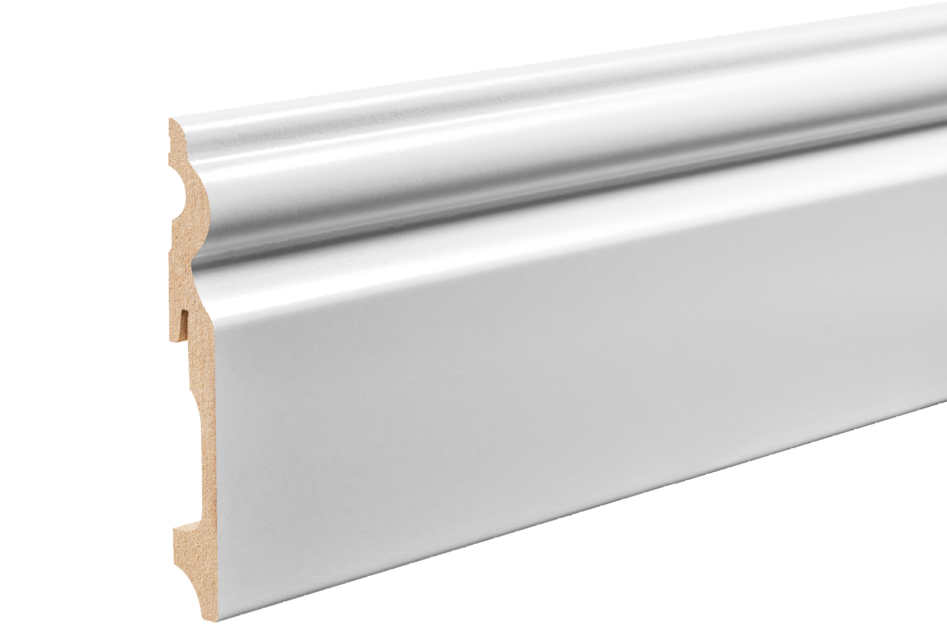 Listwa przypodłogowa MDF 115x14,5mm Cezar Biały RAL9003 Lakier Półmat 2,20m