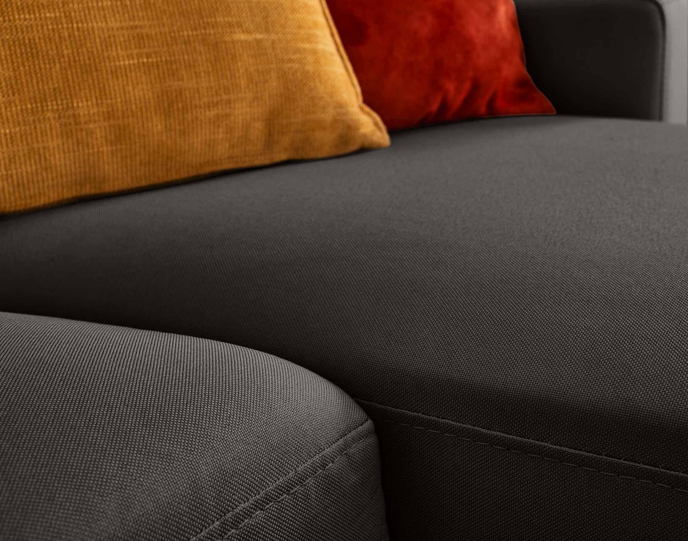 Canapé d'angle réversible 4 places en tissu gris foncé - VIANON - Best Mobilier - 3