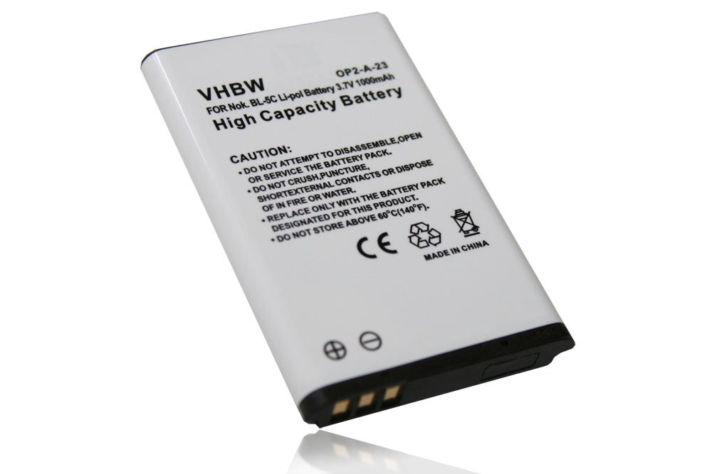Vhbw Batteria Di Ricambio 1000mAh Per Becker Mamba, Mamba.4 CE LMU EU E Altri Smartphone – Sostituisce Nokia BL-5C