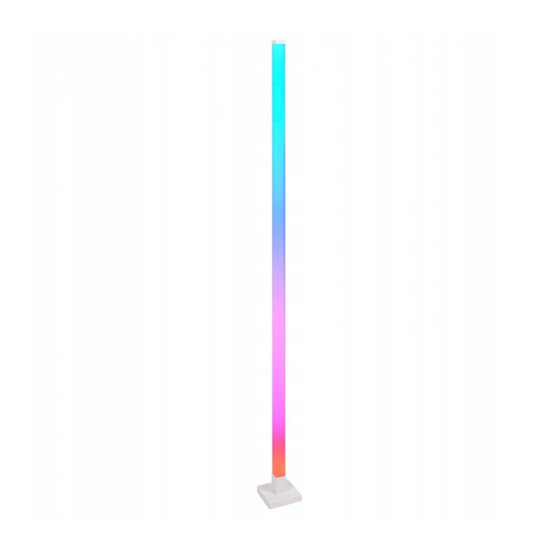 Lampa podłogowa LED Muzyczna 7W K lm tworzywo sztuczne biała wym:150x12,5x12,5cm RGB Ecolight