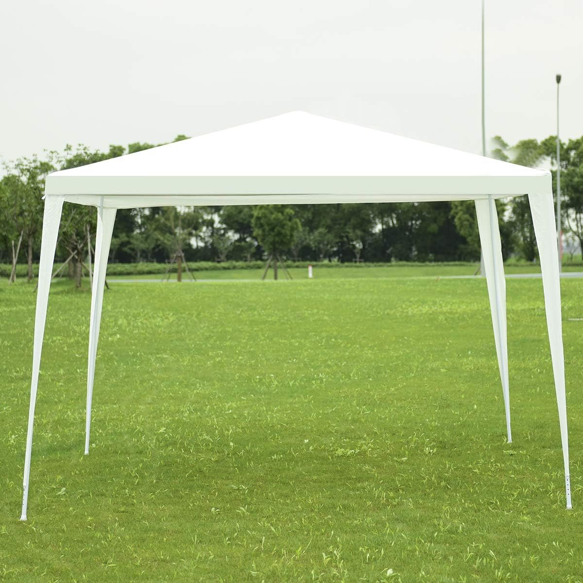 Tonnelle de Jardin Instantanée Pliable 3 x3 M, Tente de Jardin avec Piquets Cordes à Vent, Blanc - 6