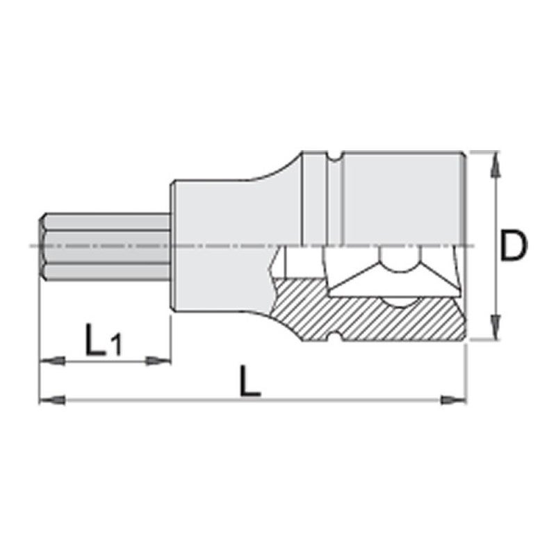 UNIOR 603828 - Llave De Vaso 1/2" 12 Caras 30 Mm Serie 190/1 | Leroy Merlin
