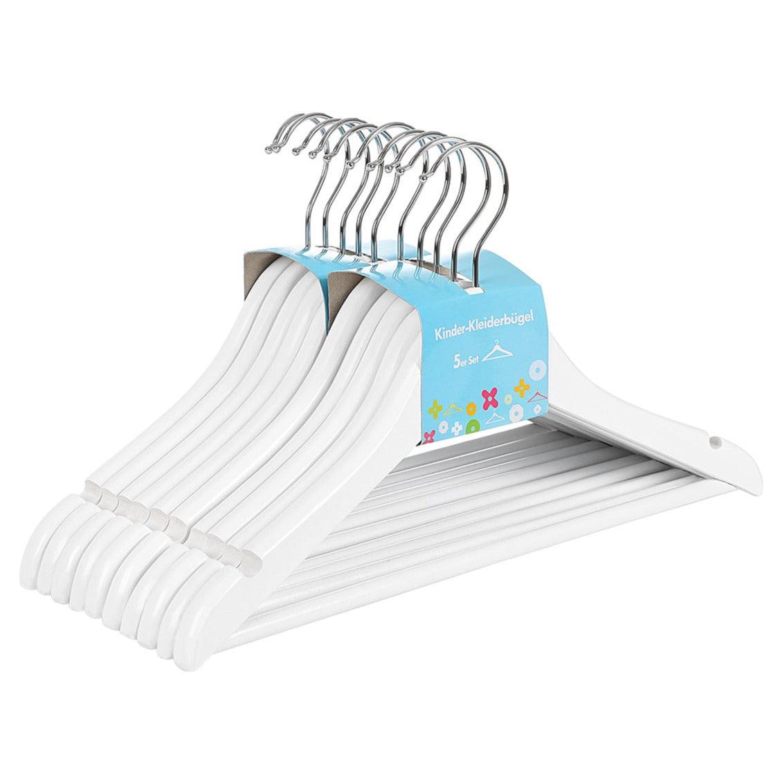 Lot 10 Cintres En Bois Avec Barre Antidérapante Pour Pantalons - 45 Cm - Shopfitting Shop