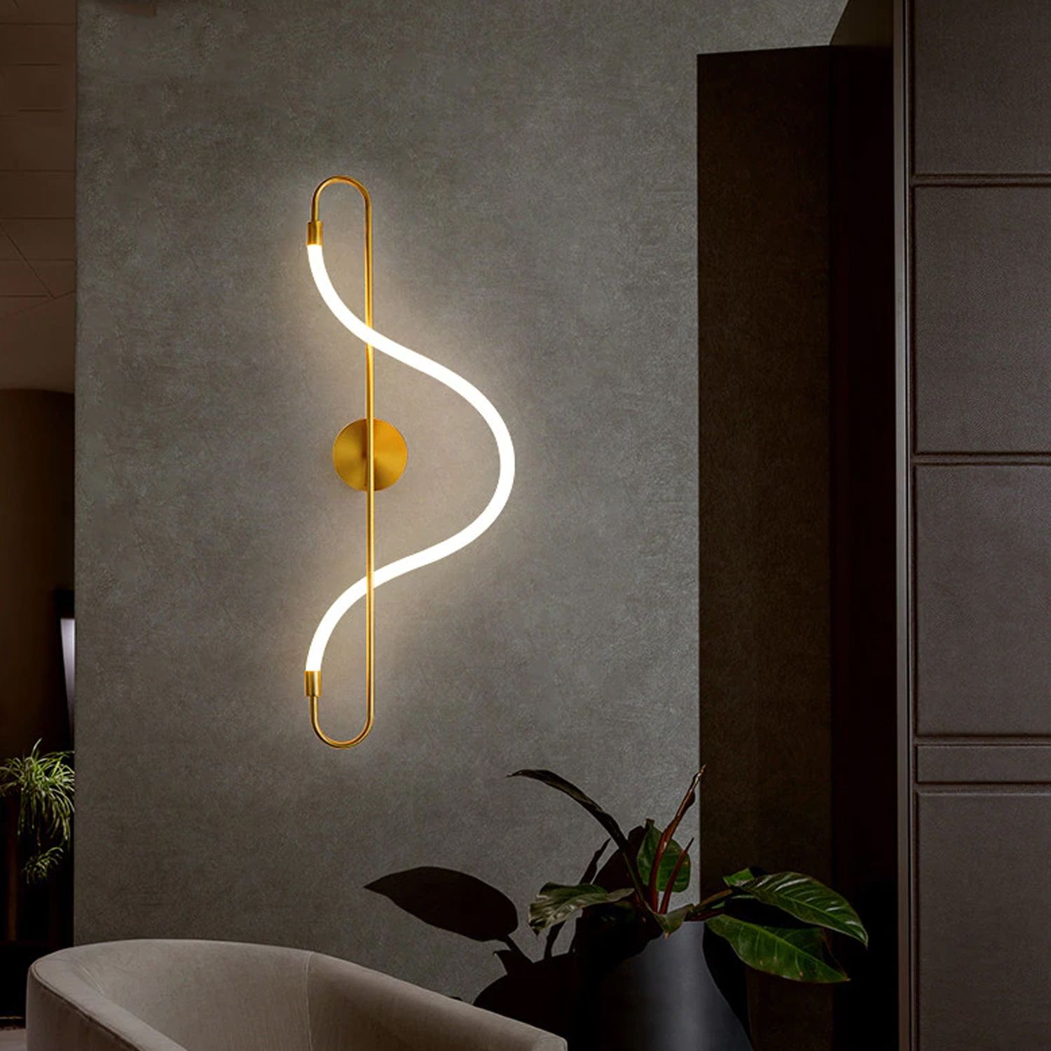 Kinkiet Led Toolight Led App858-W Long Złoty - 3