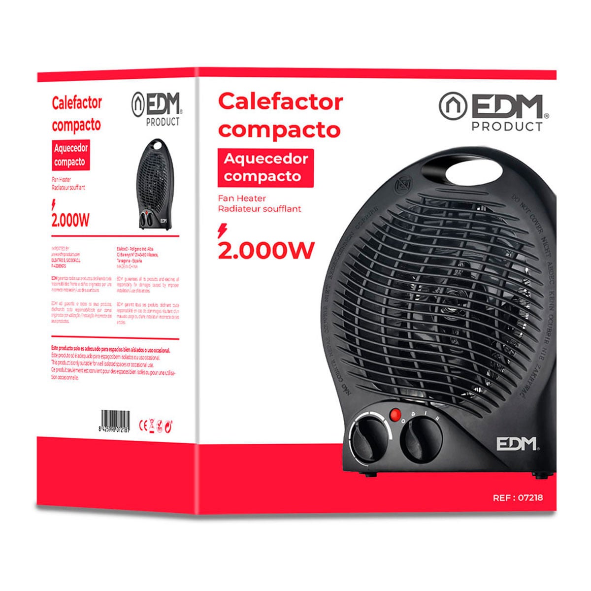 Calefactor de suelo Black Vertical 2000W - 2