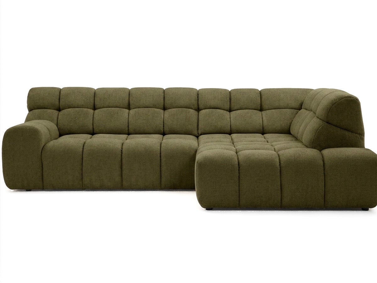 Canapé d'angle L convertible avance-recule électrique ANDRE tissu ...