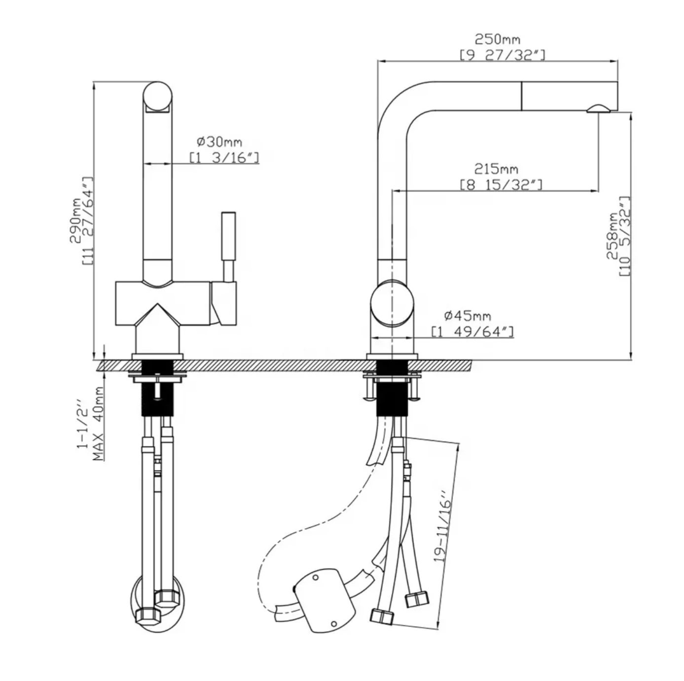 ROBINET DE CUISINE 0013 EN LAITON CHROMÉ COLLECTION ERYMANTHE - 8