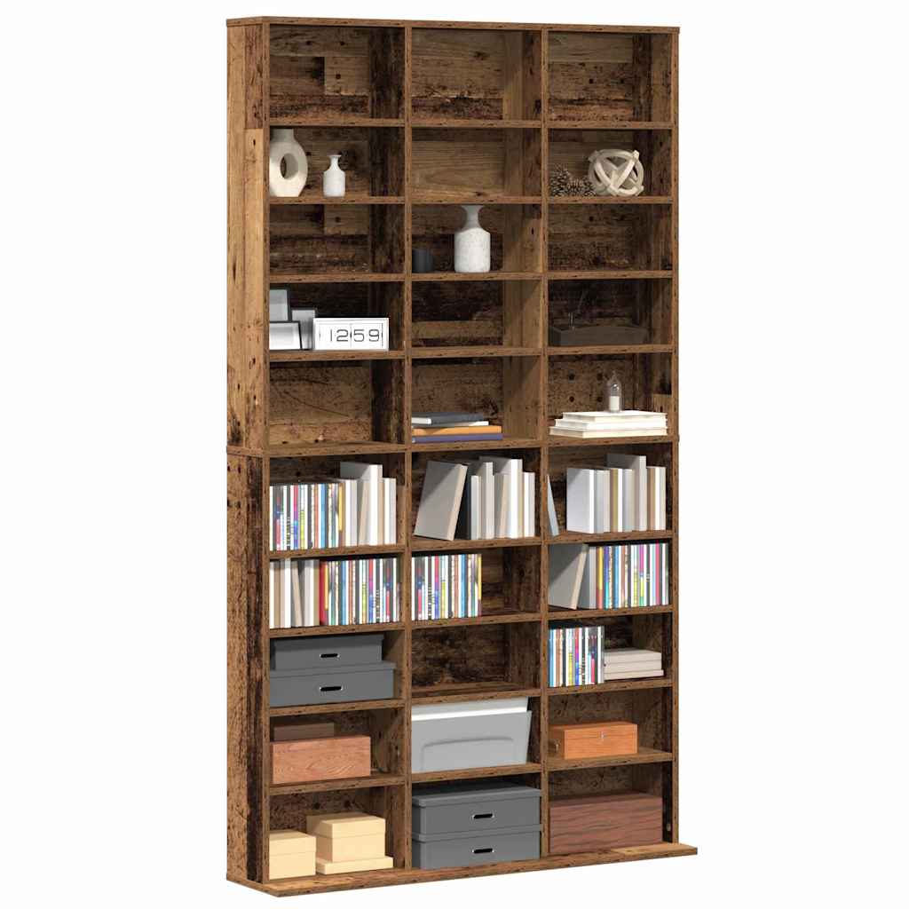 Maison Exclusive - Cabinet para CDs Madera envejecida 101 x 23 x 177,5 cm - 3