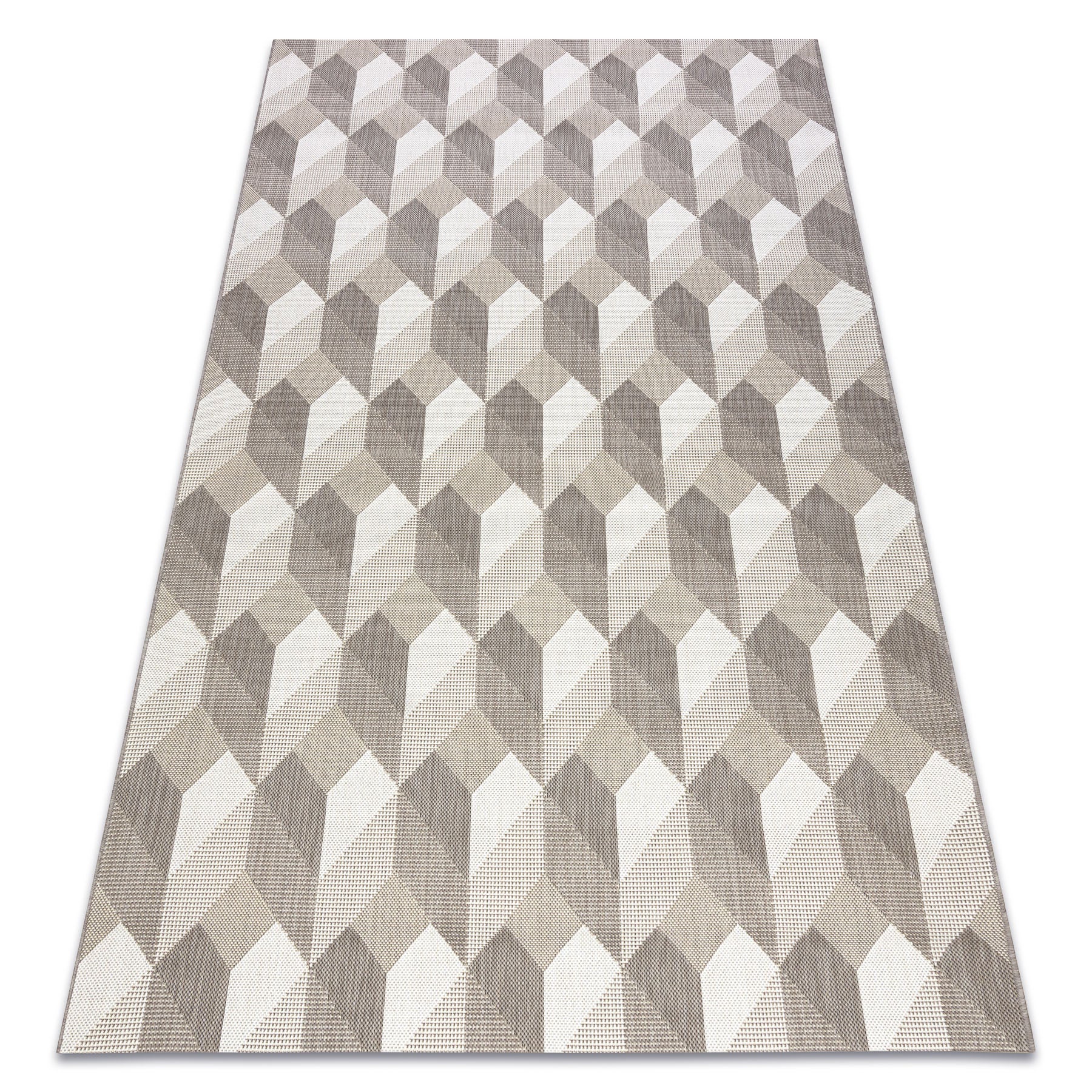 Dywan SZNURKOWY SIZAL FLAT 48624/686 KOSTKI 3D 200x290 cm