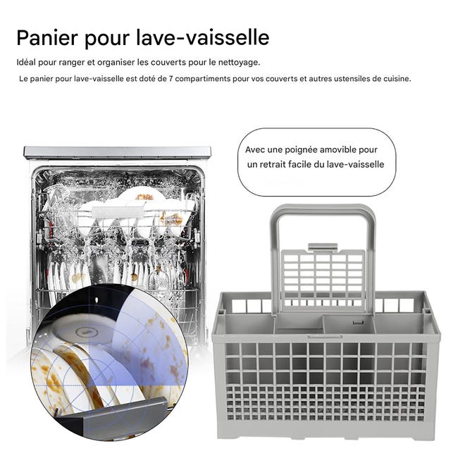 Cestino di ricambio universale per posate per lavastoviglie, 1 pezzo, per Bosch, Maytag, Kenmore, Whirlpool, LG, Samsung, Kchenaid, GE 6 Cestino di ricambio universale per posate per lavastoviglie, 1 pezzo, per Bosch, Maytag, Kenmore, Whirlpool, LG, Samsung, Kchenaid, GE 6