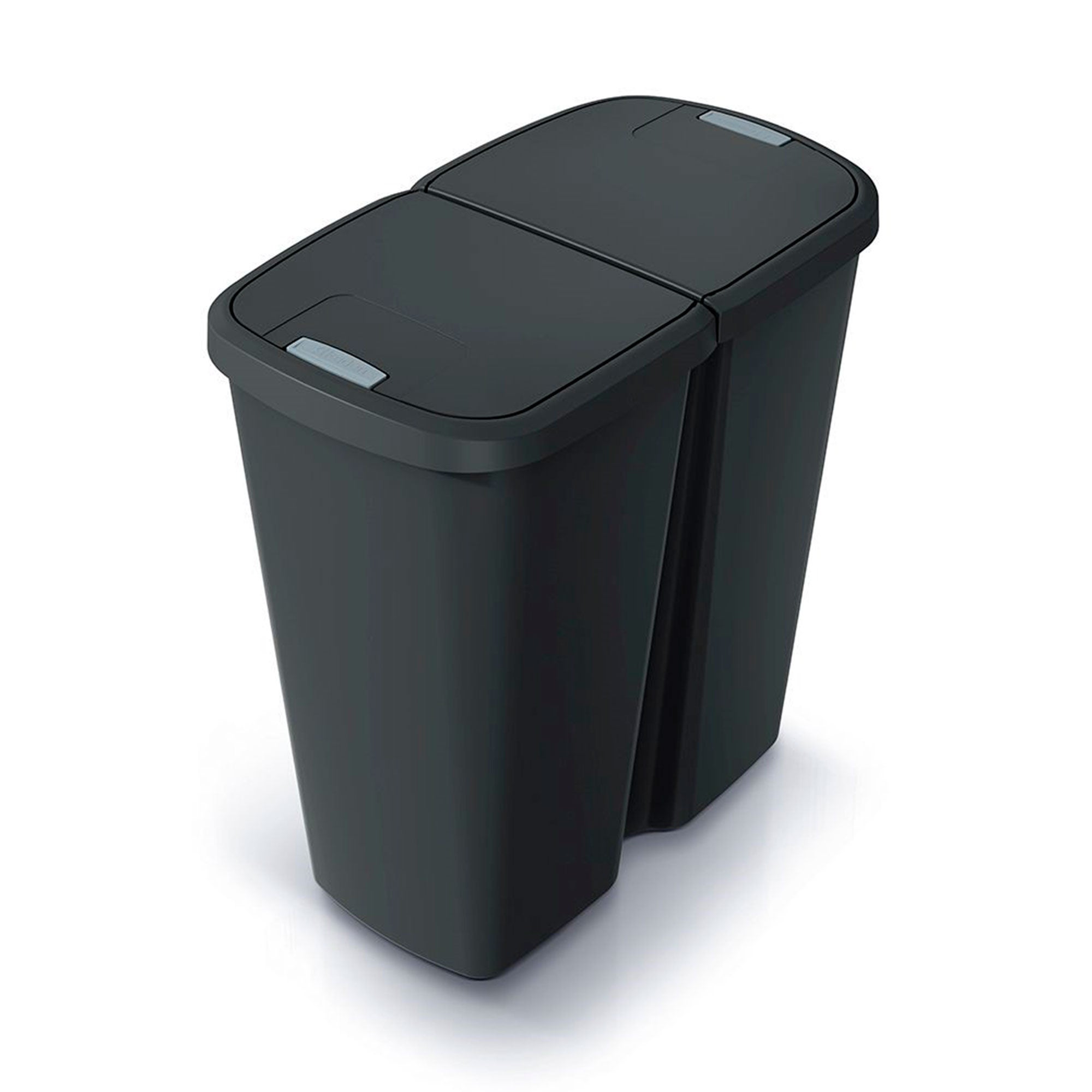 KEDEN Poubelle avec 2 couvercles indépendants 45L Compacta Q duo ...
