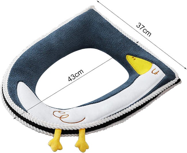 Funda Para Asiento De WC Suave Y Calentita - Impermeable, Lavable Y Con Asita Para Colgar