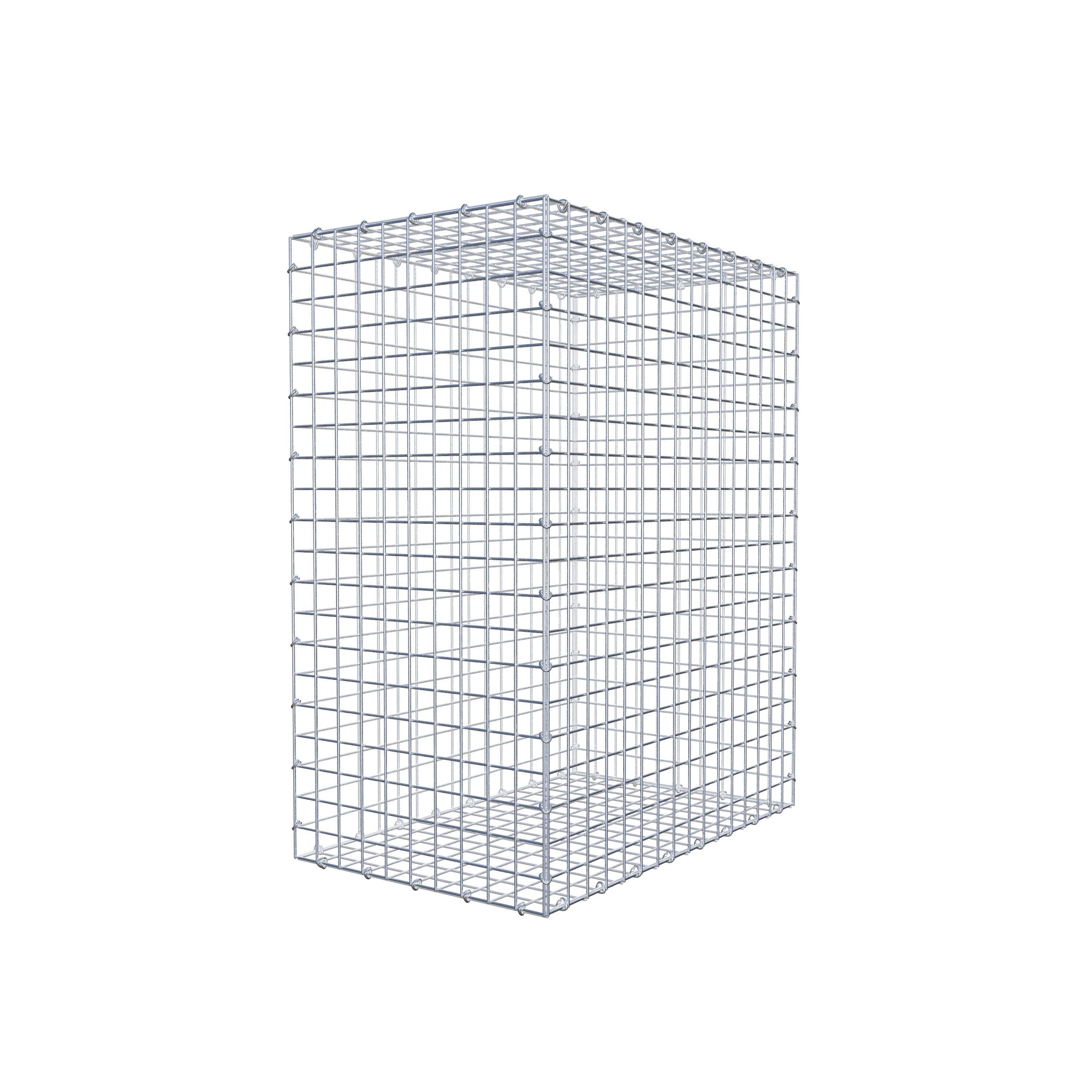 Gavión de acero galvanizado 100x80x50cm (LxAxP), malla 5 x 5cm, Anillo en C, jaula metálica para muro o jardín - 5