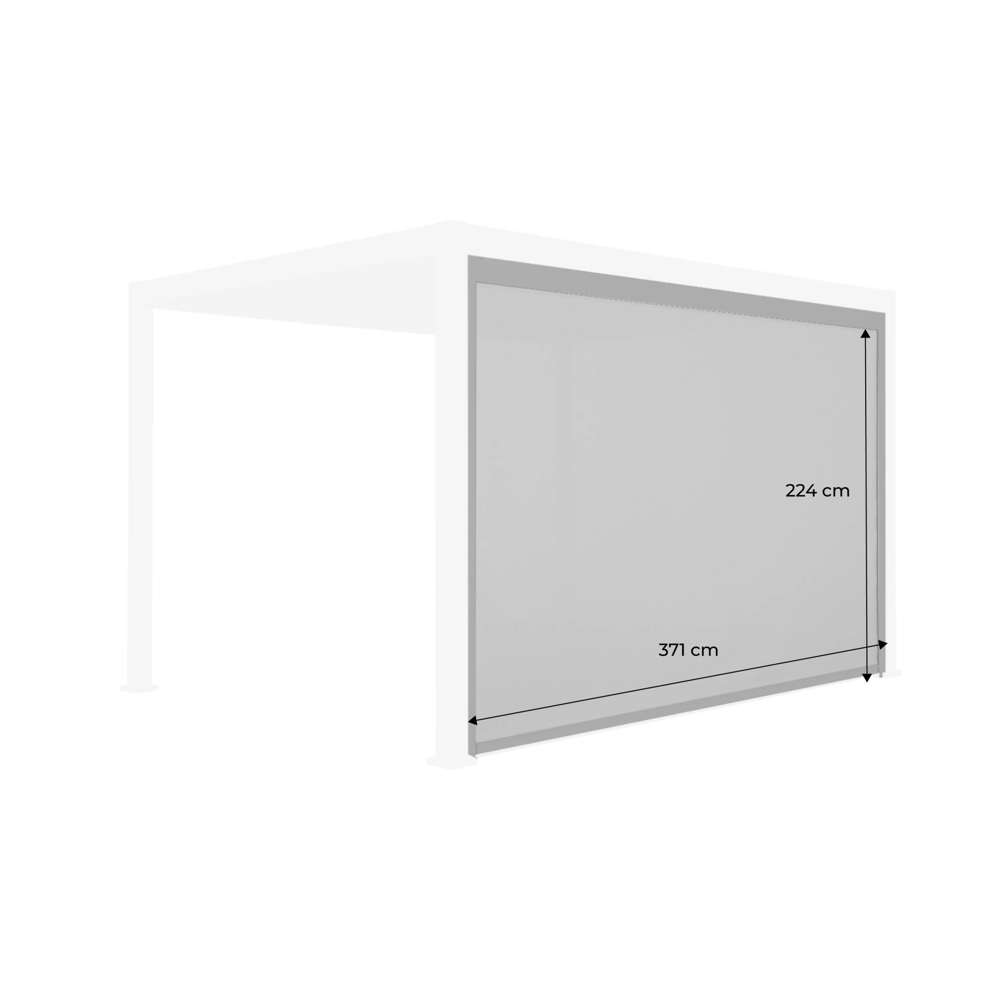 Store gris pour pergola bioclimatique – Triomphe – 3x4 m. aluminium et textilène - 7