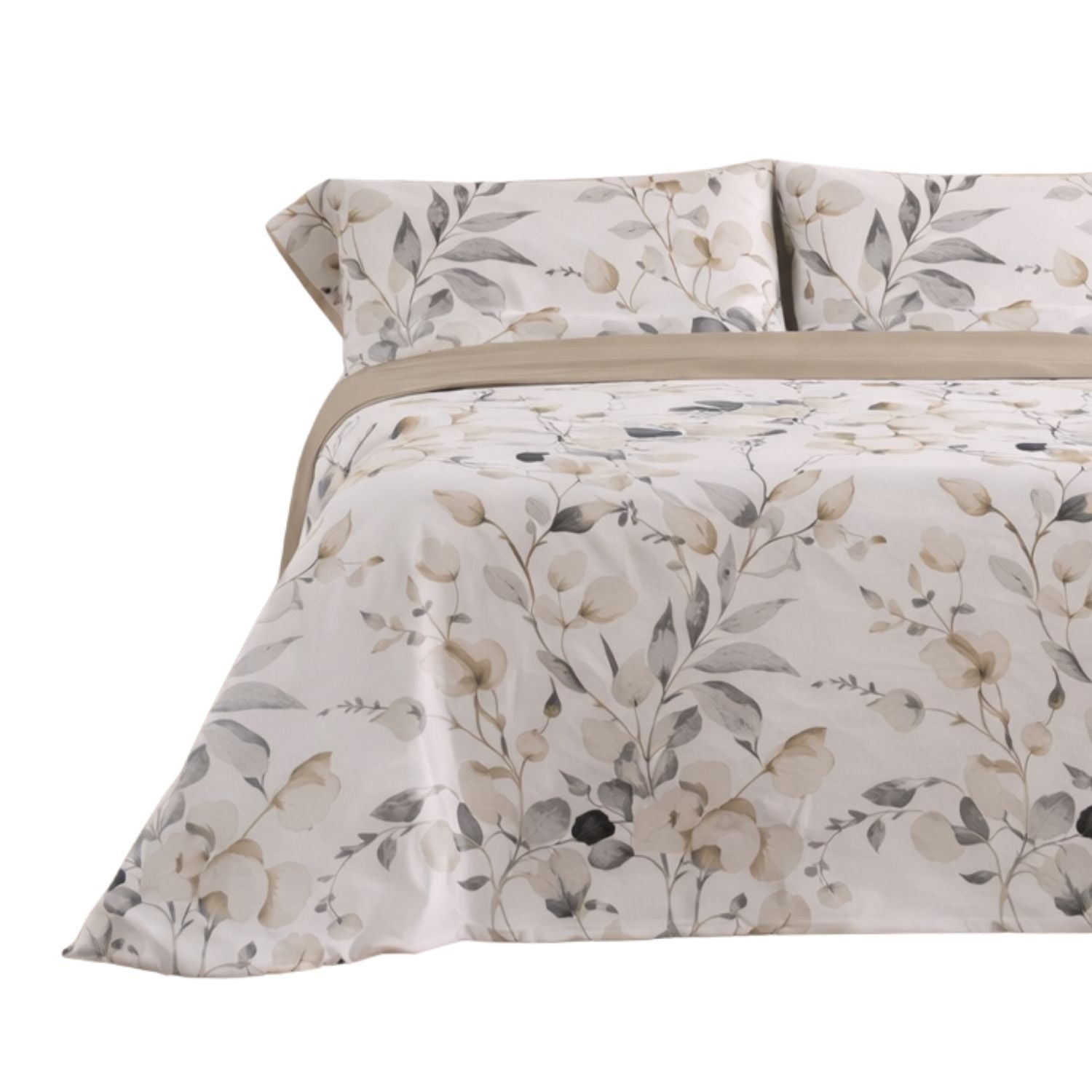 Jogo de Lençóis 144 fios Ahoa Bege Cama 160cm (4 peças) Donegal Collections - 7