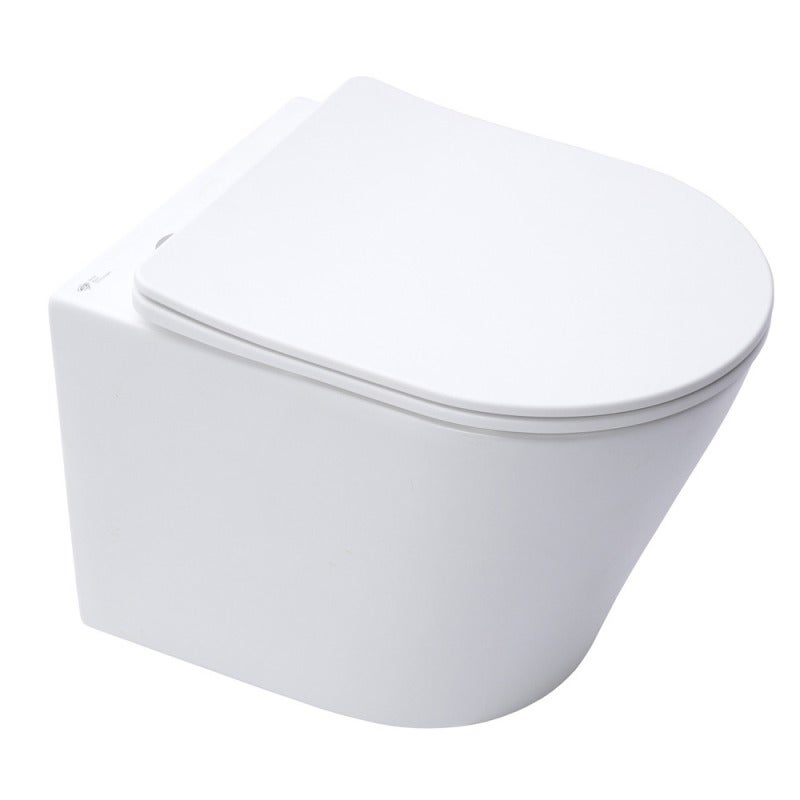 Pack WC bâti-autoportant + WC SAT infinitio sans bride fixations invisibles + Abattant softclose + Plaque blanche/chrome - 3