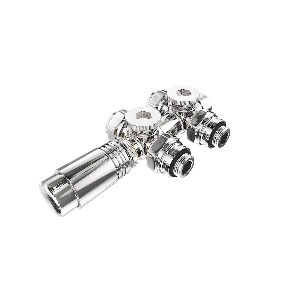 Kit Robinet Thermostatique Radiateur Salle De Bains – Robinet De Bains Robinet De Radiateur Chrome Compatible Tuyaux 15 Mm Et 16 Mm 95808725