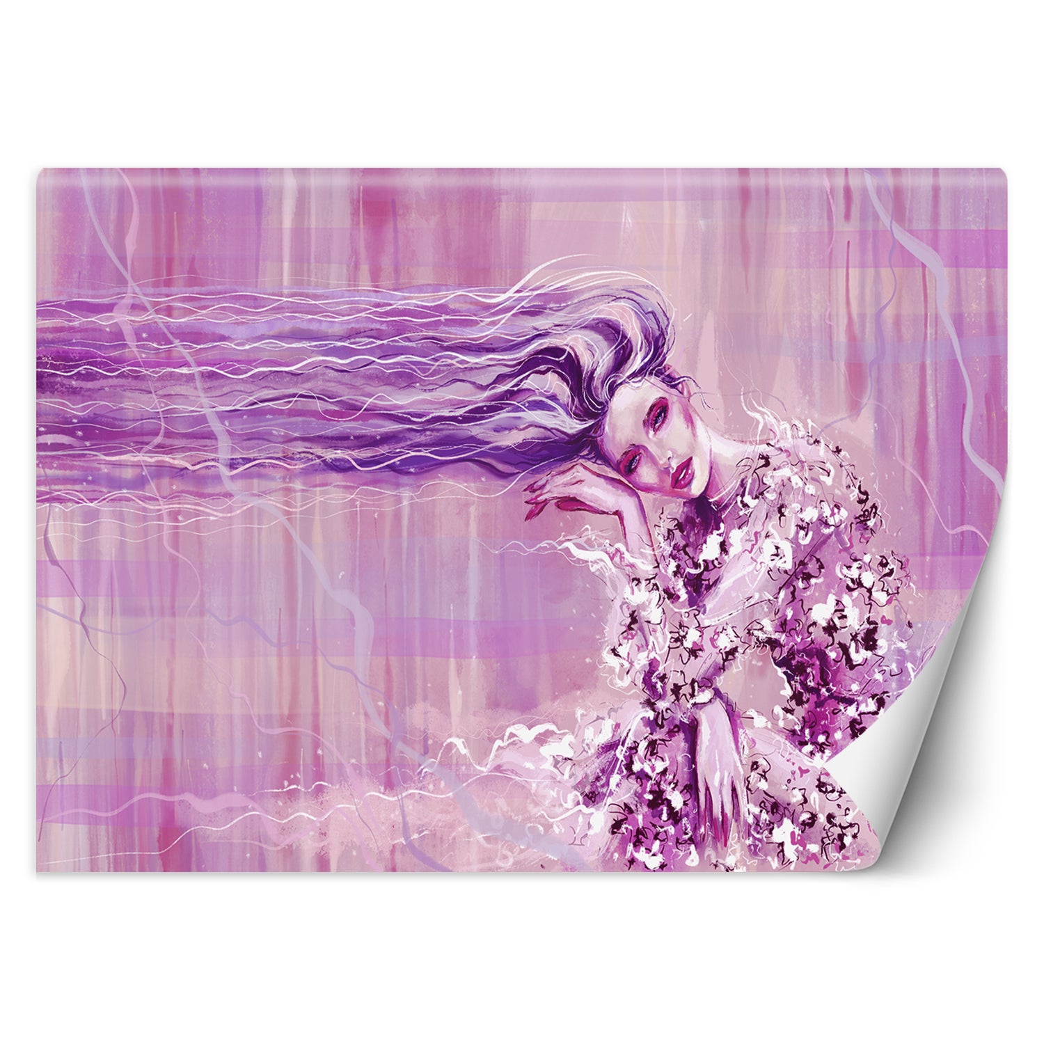 Fototapeta, Kobieta z długimi włosami abstrakcja 250x175