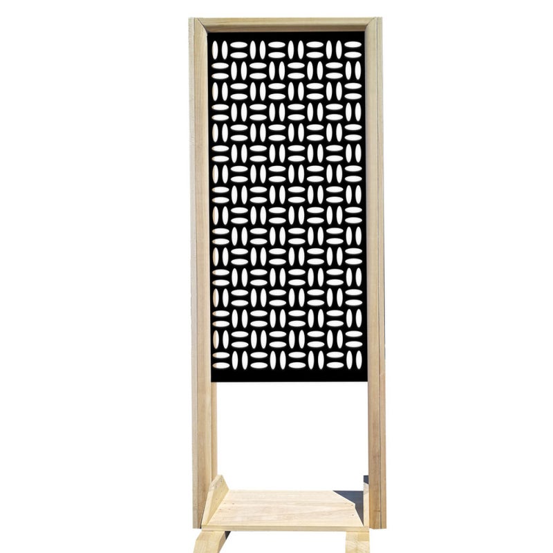 CHIPS - Separè - Wolnostojący modułowy ekran - 70x190 cm - Z drewna i PVC, kolor wewnętrzny CZARNY