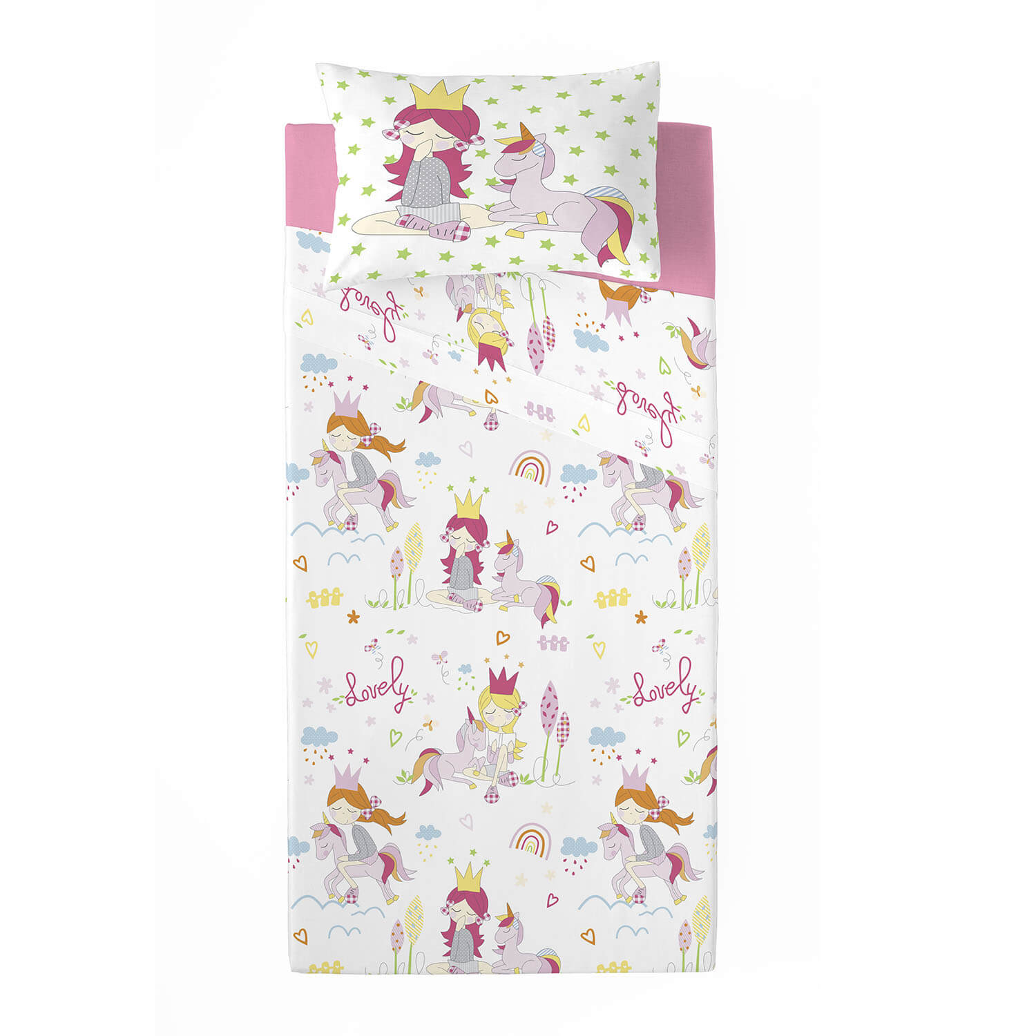 SET DI BIANCHERIA DA LETTO 100% COTONE BEL LETTO 90 - 2