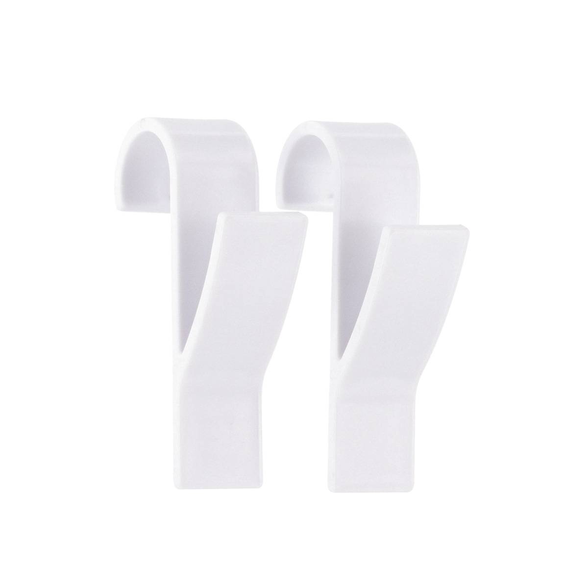 Lot De 2 Crochets Bananes Pliables - Autocollants/Vissables, Gain De Place & Anti-Gaspillage (Blanc)