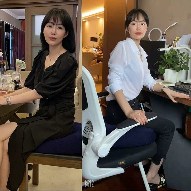 HAVE A SEAT Luxury Lot De 6 Coussins D’Assise 40x40 Cm – Orthopédiques, Lavables à 95°C – Coton/PES, Fabrication Allemande