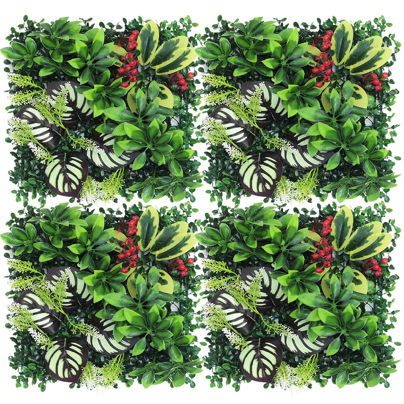 Parete con piante artificiali per giardino verticale 100x100 cm - Danu – Best Pet&House Parete con piante artificiali per giardino verticale 100x100 cm - Danu – Best Pet&House