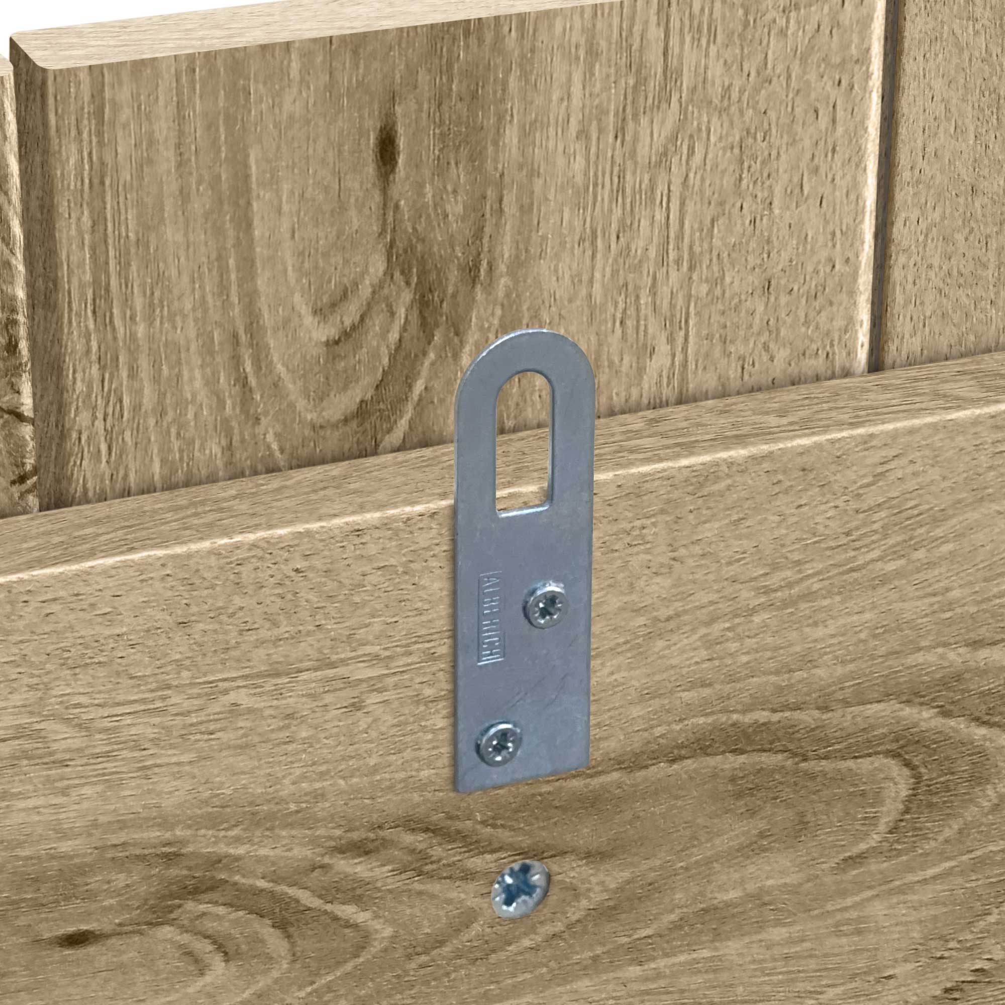 DHOME Cabecero de Madera reciclada DM Estilo Palet Vertical Cama Palets Herrajes incluidos (150cm, Cambrian Madera) - 6