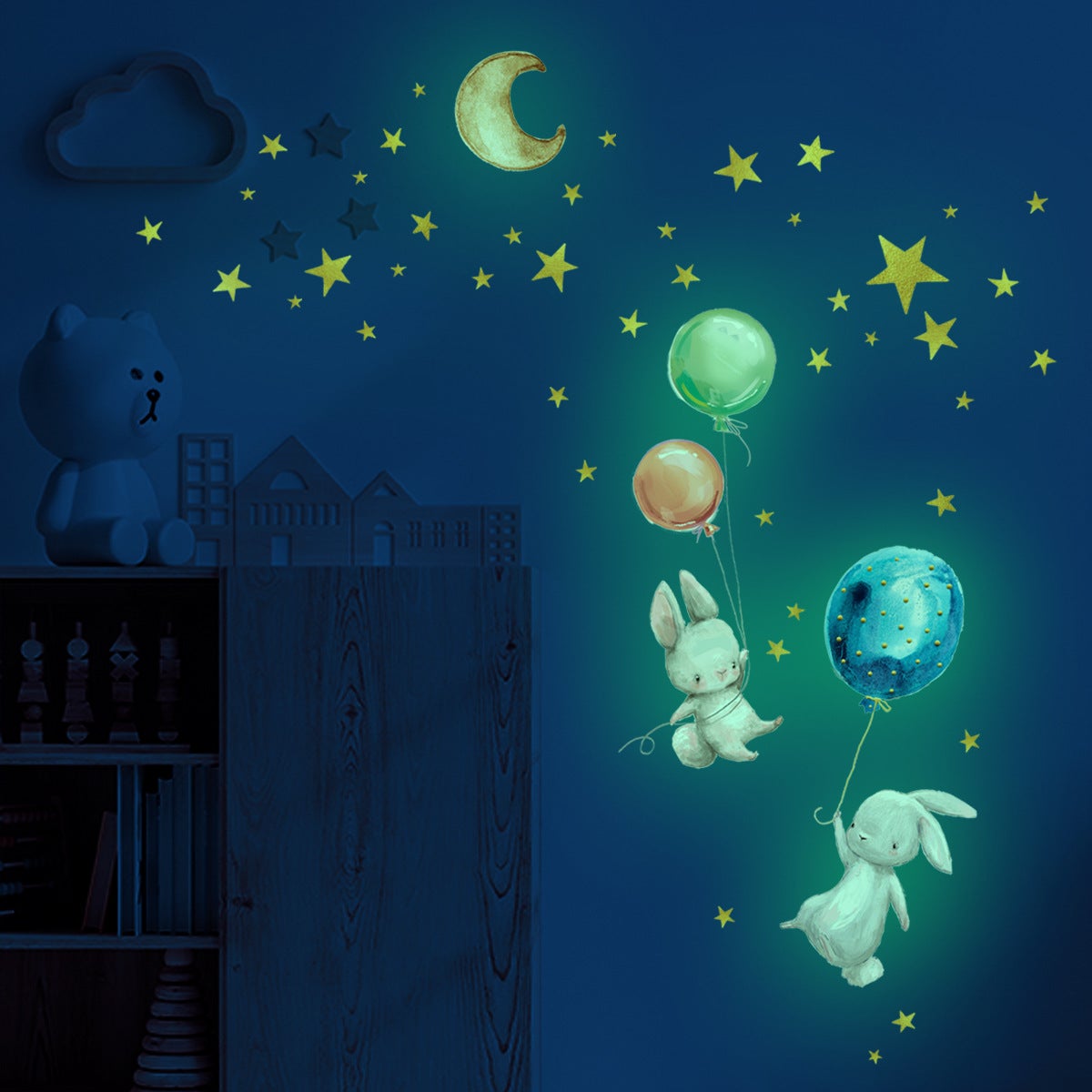 1119 Pegatinas Luminosas Estrellas Y Luna: Crea Tu Cielo Nocturno En El Techo | Brilla En Oscuridad, Seguro Para Niños