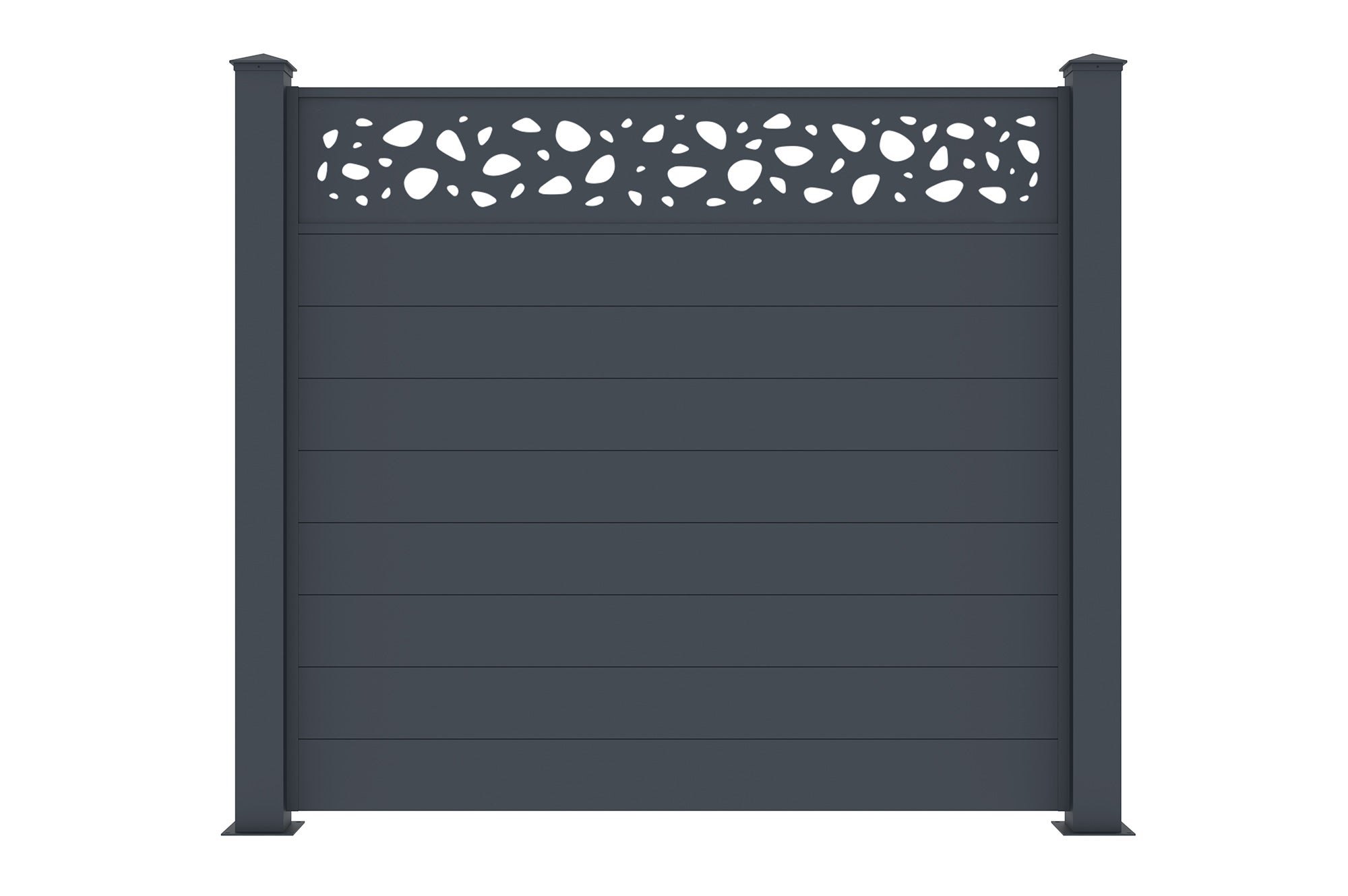 Valla de aluminio semiperforada SUNNY 190H170 Gris | Leroy Merlin