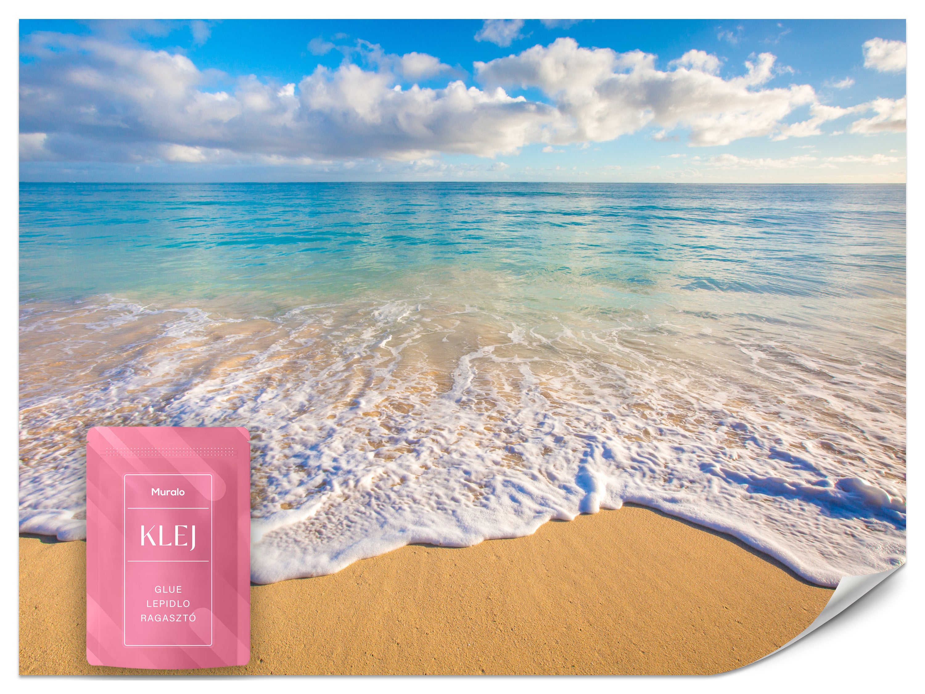 FOTOTAPETA DO SYPIALNI SALONU PLAŻA MORZE FALE PEJZAŹ NATURA 3D 450x315