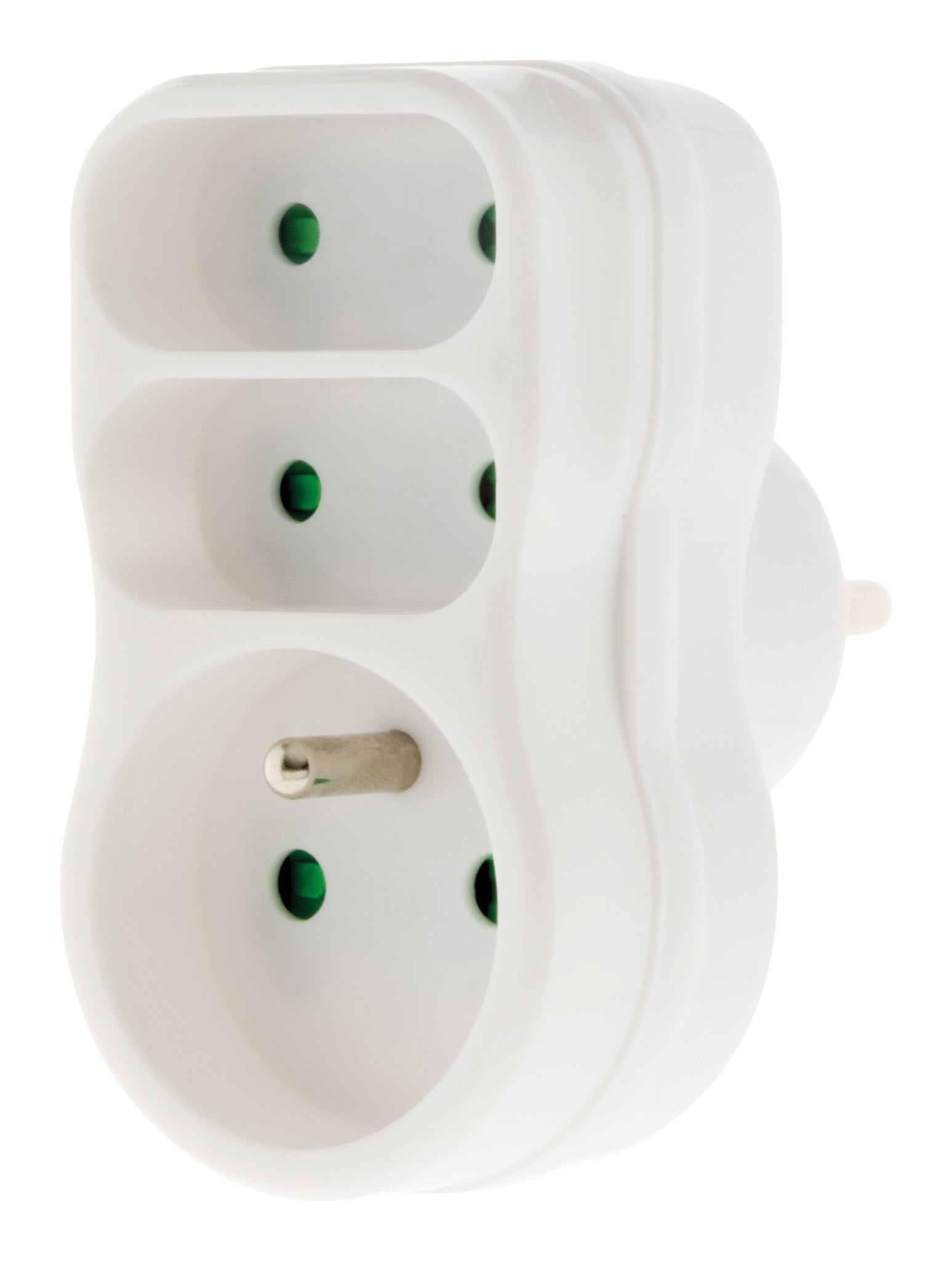 Multiprise triplite 2P 6A + 2P+T 16A façade - Zenitech - 3