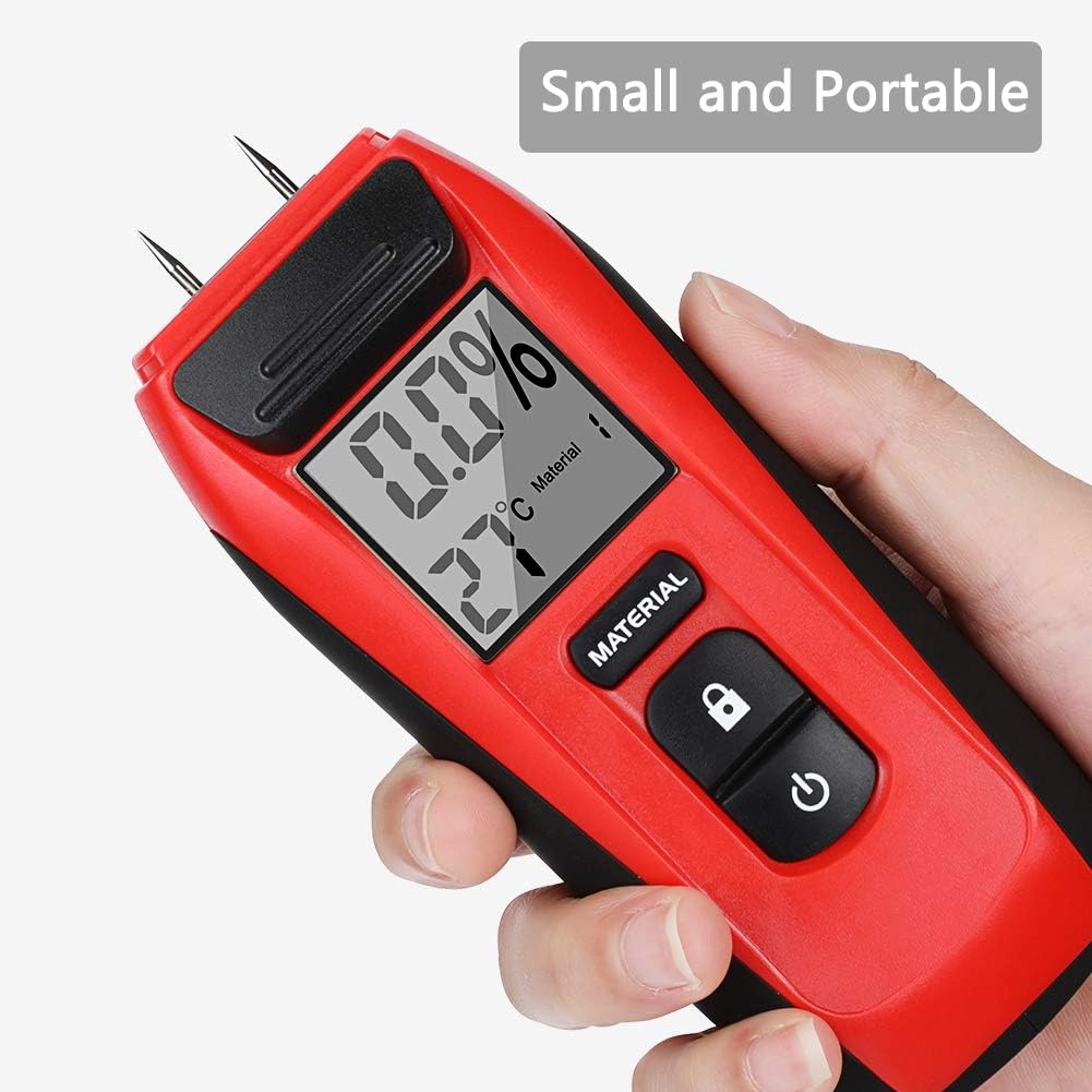 Hygromètre de précision，Testeur D'humidité avec écran LED et 2 Broches, Peut Détecter le Bois, les Murs et les Matériaux de Construction - 5