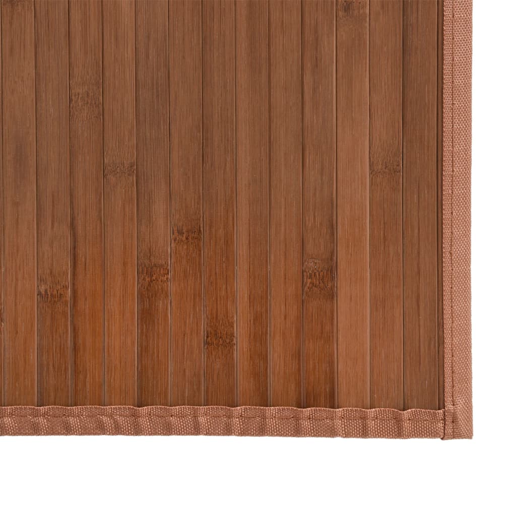 Tapis rectangulaire marron 80x1000 bambou - 6