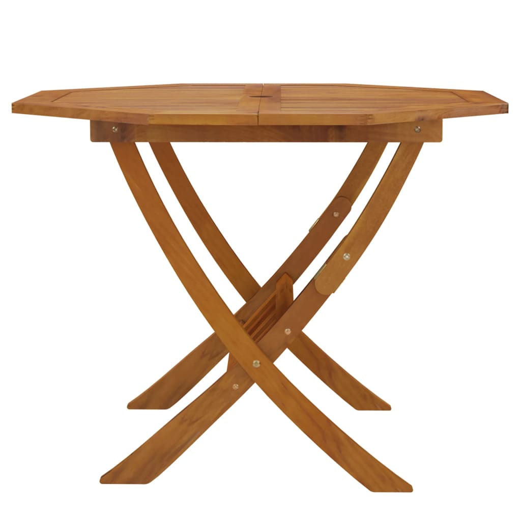 Table d'appoint d'extérieur rectangulaire en Bois Marron 2 places - 4