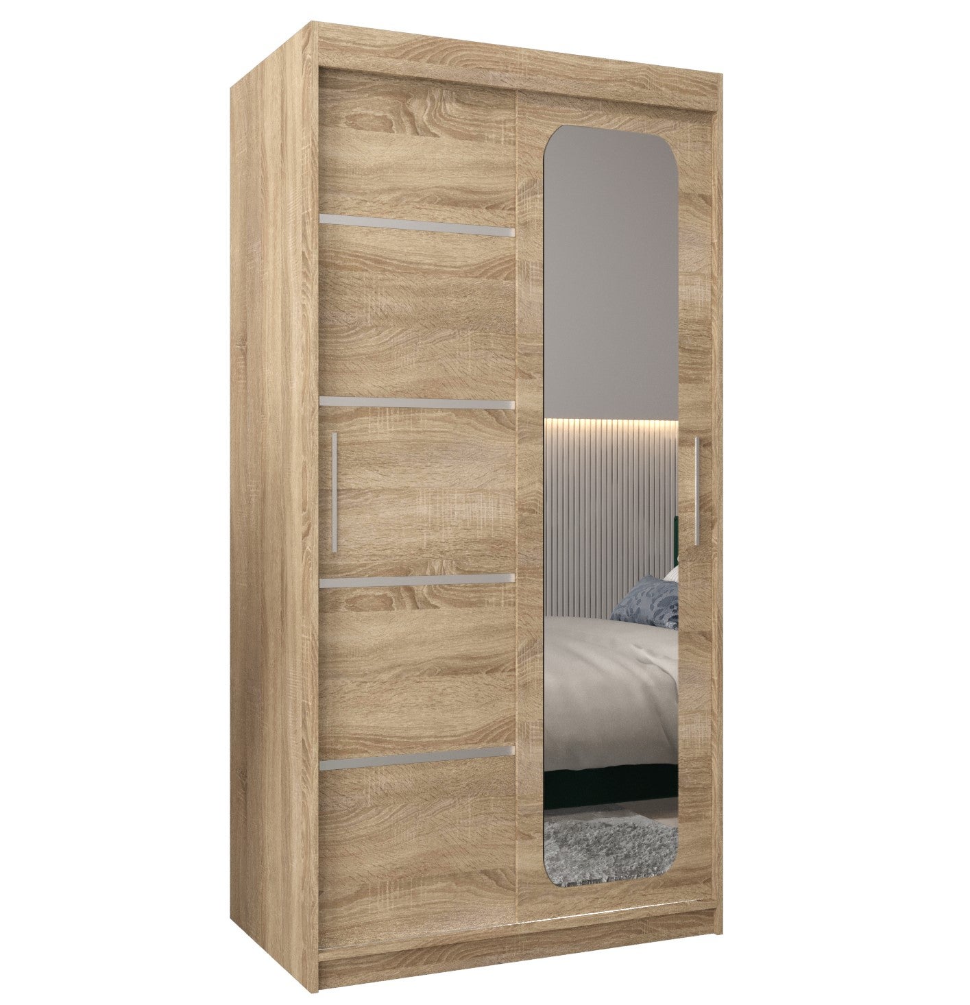 Szafa przesuwna garderoba PROMO V2 100 x 62 x 200 cm Sonoma - Abiks Meble