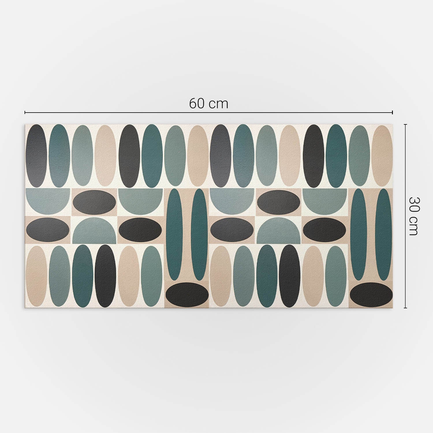 Panneaux muraux décoratifs, panneaux en PVC | 6x60x30 cm |Modèle de formes ovales - 5