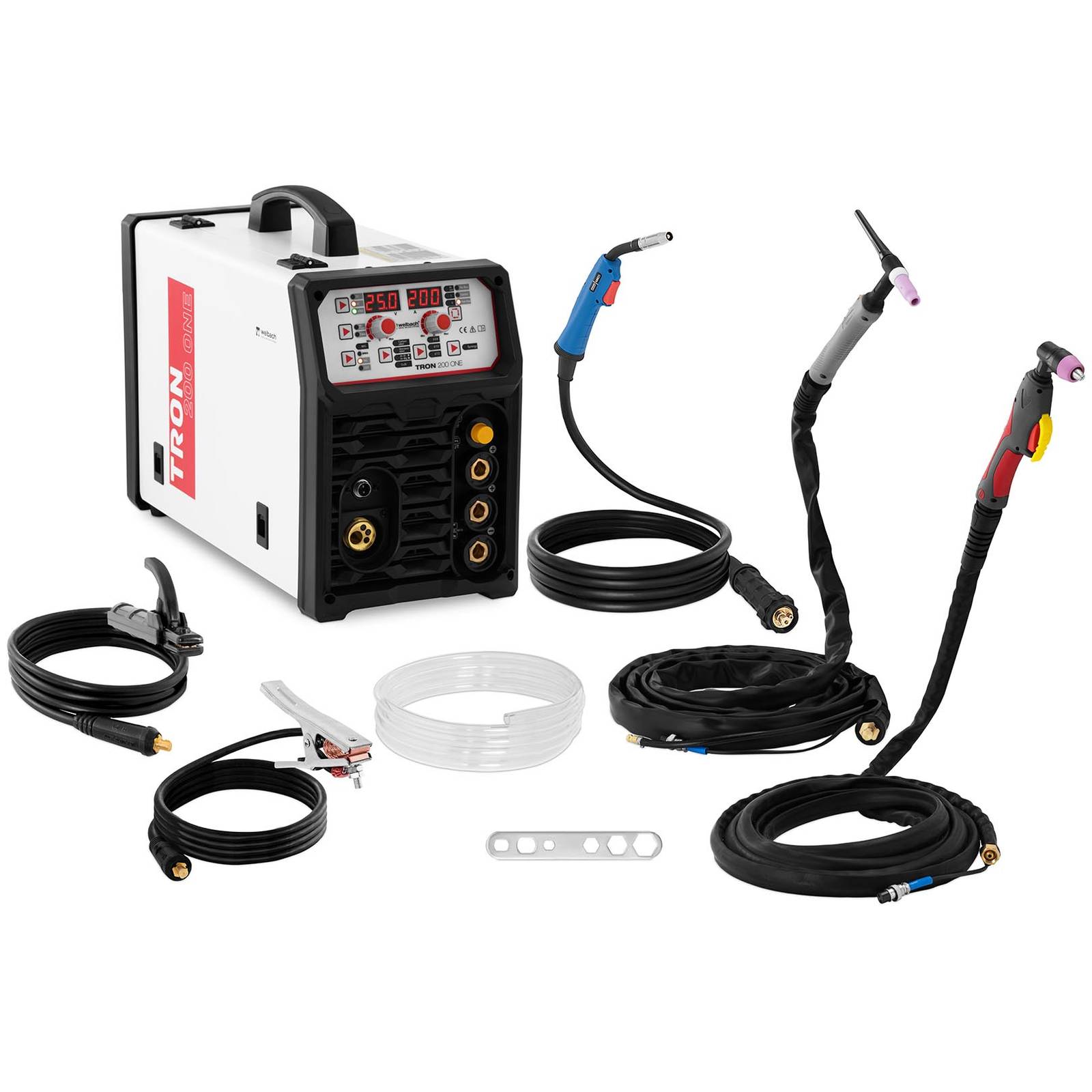 Saldatrice Multiprocesso Welbach TRON TX200 - MIG/MAG, MMA, TIG, Taglio Plasma 50A, 4 In 1 Professionale