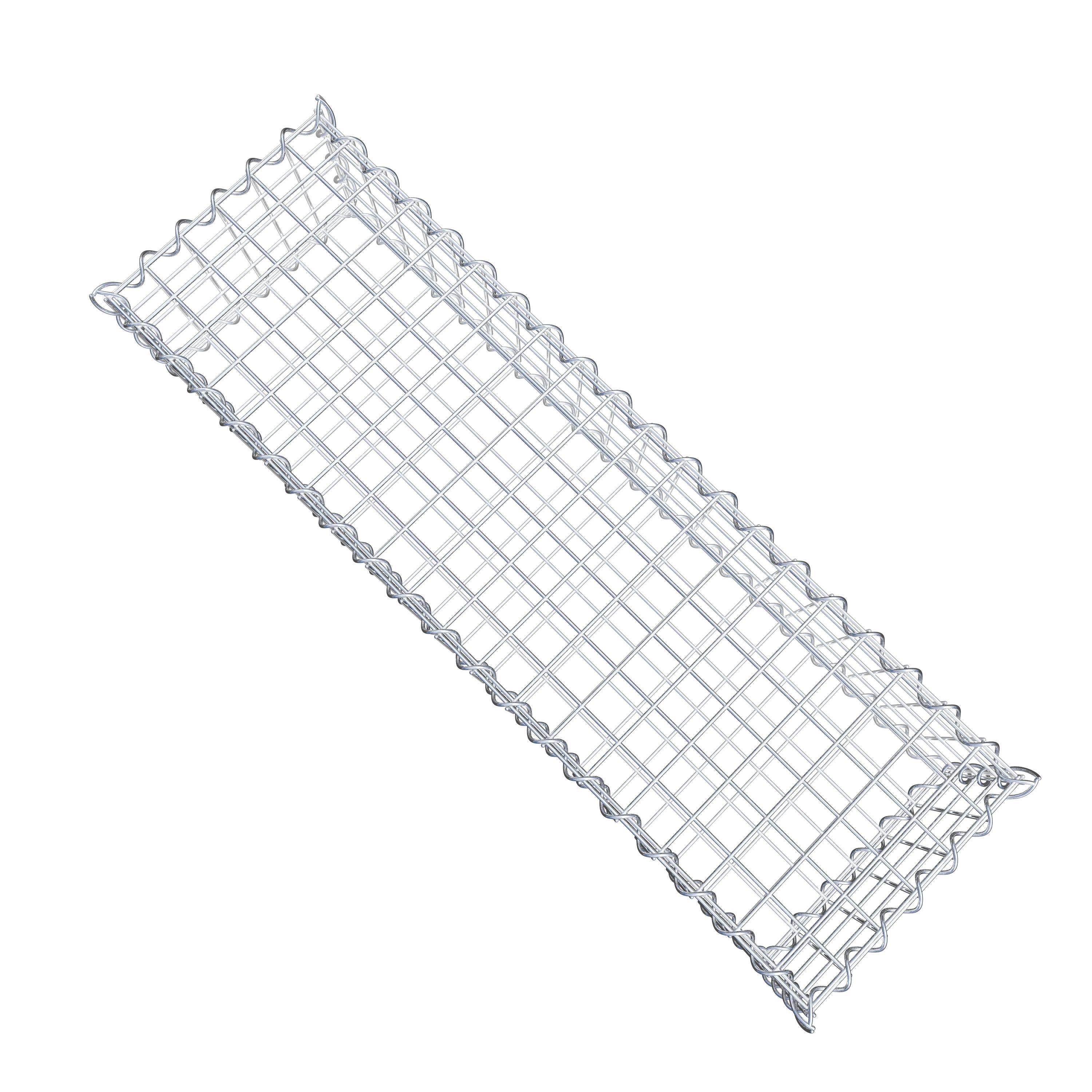 Gavión de acero galvanizado 100x20x30cm (LxAxP), malla 5 x 5cm, Espiral, jaula metálica para muro o jardín - 4