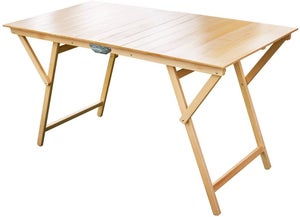 Tavolo Pieghevole A Valigetta 180x74x74 Cm In HDPE Bianco – Per Campeggio, Eventi E Cucina
